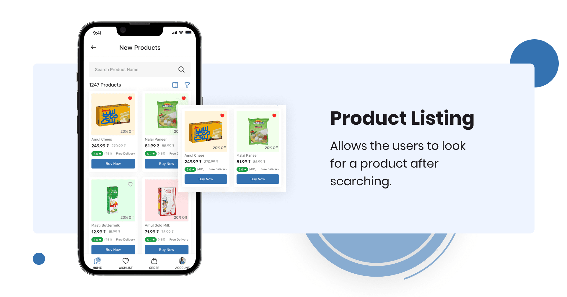 Product listing